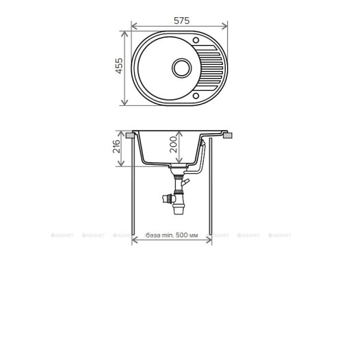 Кухонная мойка TOLERO R-122-911 черный