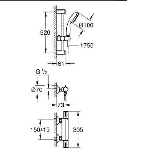 Термостат GROHE Grohtherm 800 34566001