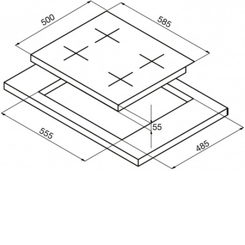 Поверхность KORTING hg 695 ctw