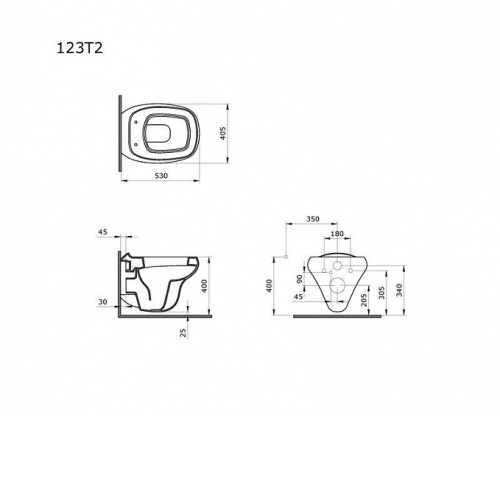 Унитаз AMBASSADOR Diamond 123T21101R-122T21101