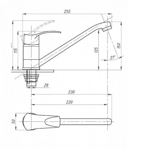 Смеситель ПРОФСАН PSM-425-023 Плюс
