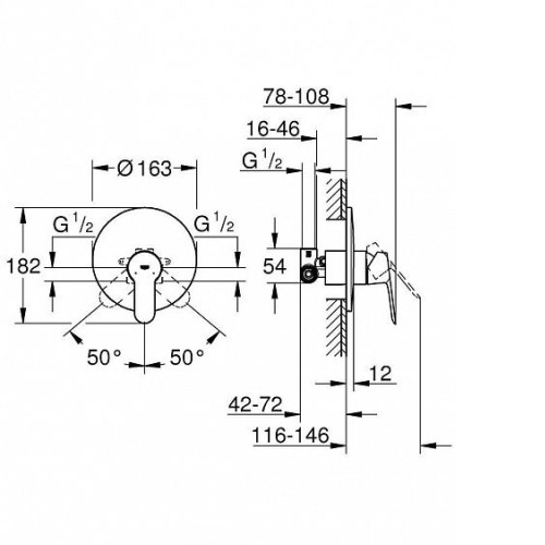 Смеситель GROHE BauEdge 29078000