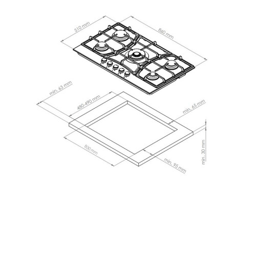 Варочная поверхность KUPPERSBERG FS 903 C Bronze