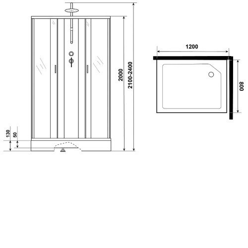 Душевая кабина NIAGARA NG-43285-14QBKT