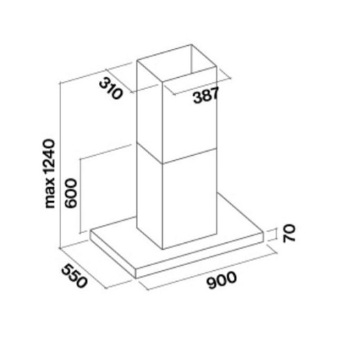 Вытяжка FALMEC Plane Isola NRS 90 CPLI90.E18P2#ZZZI490F