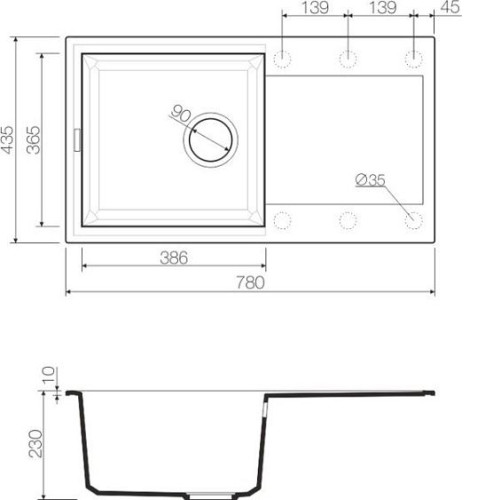 Кухонная мойка OMOIKIRI Sakaime 78-LB-WH Tetogranit/белый (4993903)