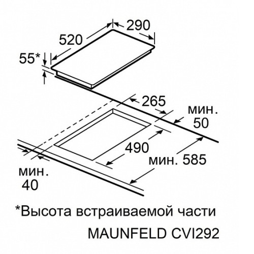 Варочная поверхность MAUNFELD CVI292STWHC