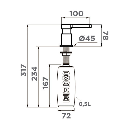 Дозатор OMOIKIRI OM-04-C (4995049)