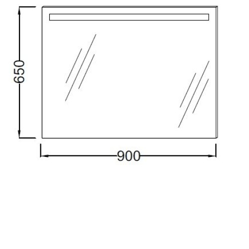 Зеркало JACOB DELAFON Parallel EB1414-NF 90х65 см