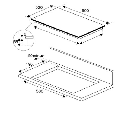 Варочная поверхность BERTAZZONI P603I30NV