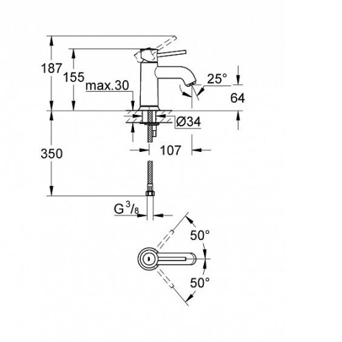 Смеситель GROHE BauClassic 23162000
