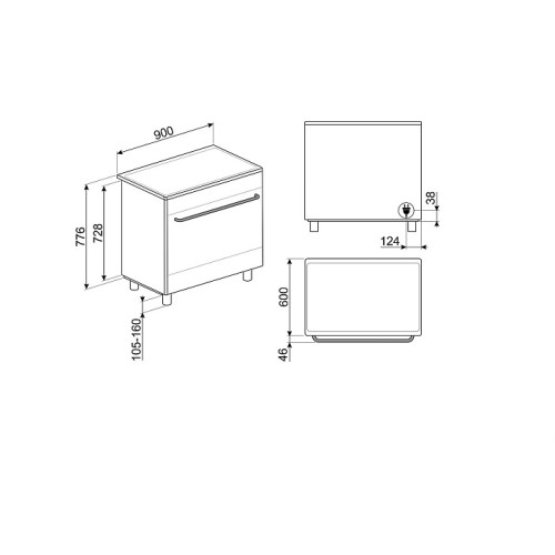 Варочный центр SMEG CG90IANT9
