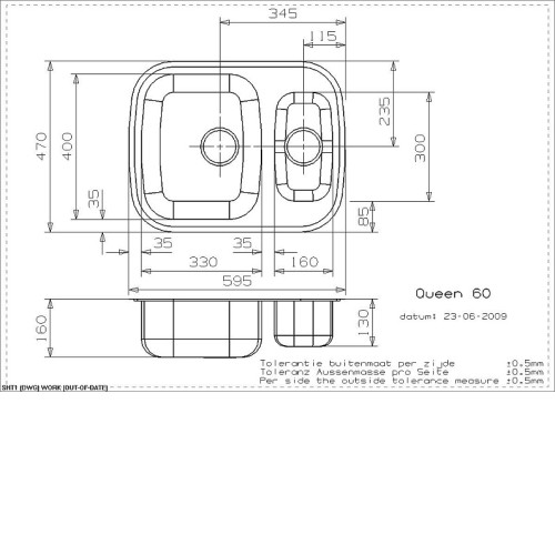 Кухонная мойка REGINOX queen l60 lux kgokg (c/box)