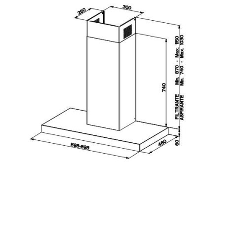 Вытяжка FABER T-AIR KL A90