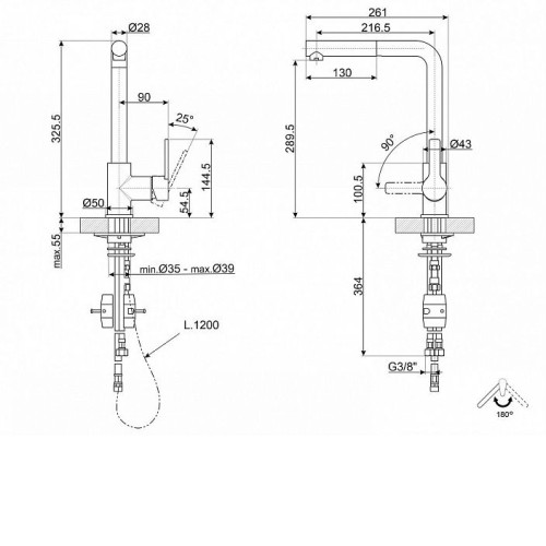 Смеситель SMEG MID1NS