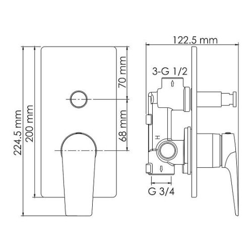 Смеситель WASSERKRAFT Wiese 8461