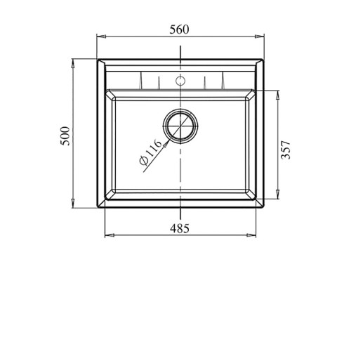 Кухонная мойка GRANFEST Quadro GF-Q561 песочный