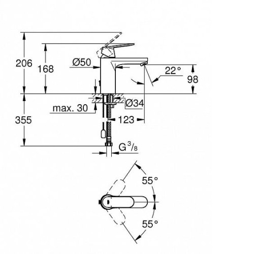Смеситель GROHE Eurosmart Cosmopolitan 23326000
