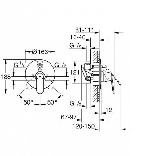 Смеситель GROHE Eurosmart Cosmopolitan 32879000