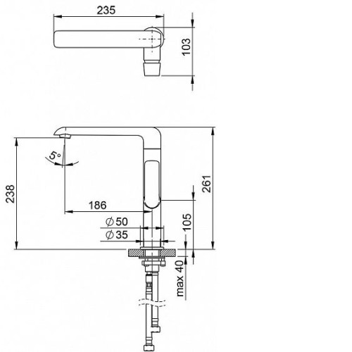 Смеситель RAVAK Flat FL 016.00 X070125