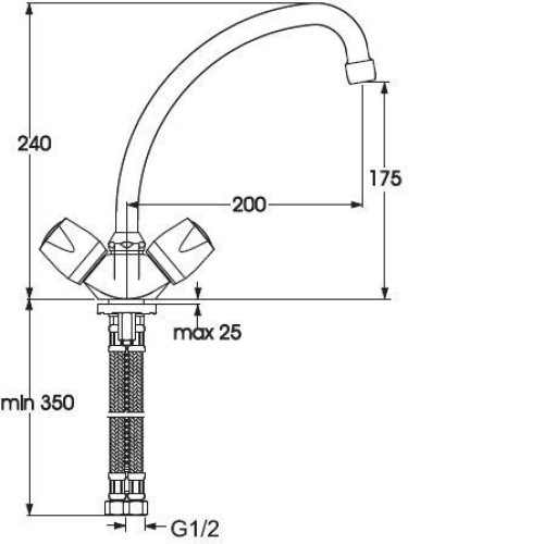 Смеситель VIDIMA икар BA168AA/B9753AA хром