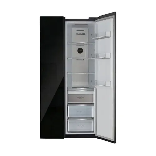 Холодильник TESLER RSD-537BI BLACK GLASS