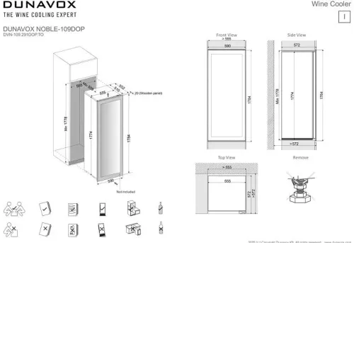 Винный шкаф DUNAVOX DVN-109.291DOP.TO