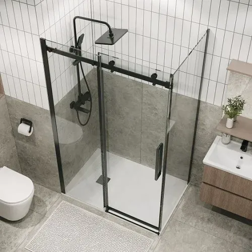 Душевое ограждение GROSSMAN 100.K33.04.140.42.00-200.K33.04.100.42.00 графит сатин