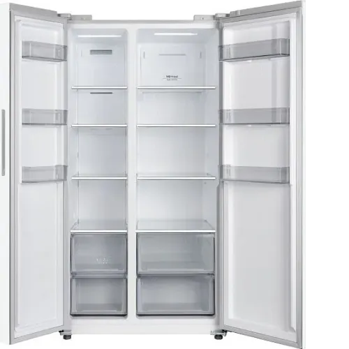 Холодильник WEISSGAUFF WSBS 550 Built-in NoFrost Inverter White Glass