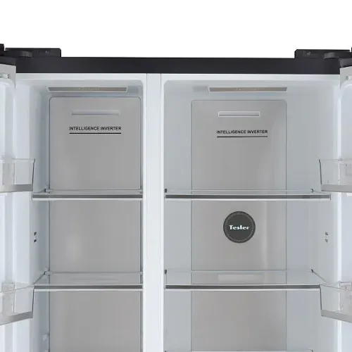 Холодильник TESLER RSD-537BI BLACK GLASS