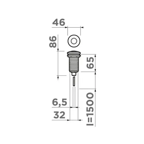 Пневматическая кнопка для измельчителя OMOIKIRI SW-01-AB022 (4996040)