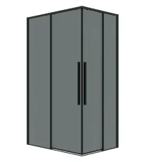Душевое ограждение GROSSMAN 1/2.K33.01.12.21.10-1/2.K33.01.80.21.10 черный матовый