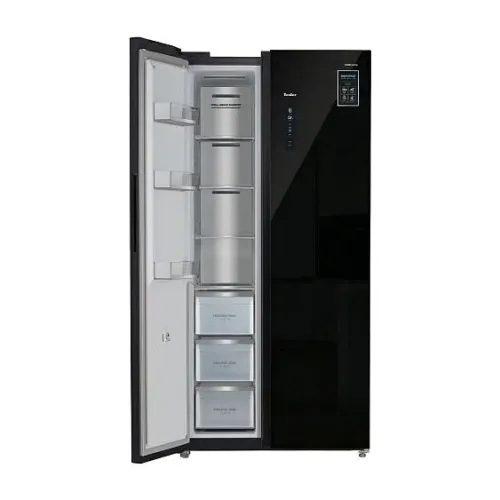 Холодильник TESLER RSD-537BI BLACK GLASS