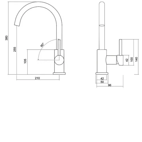 Смеситель EMAR ЕС-3004 Satin