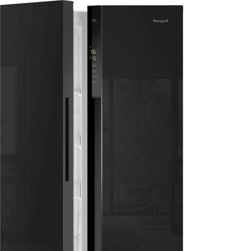 Холодильник WEISSGAUFF WSBS 500 Inverter NoFrost Black Glass