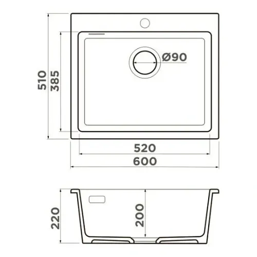 Кухонная мойка OMOIKIRI Omishima 60-DG Matt (4997544)