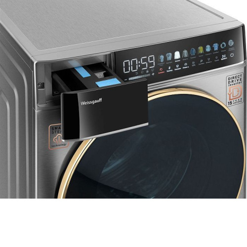 Стиральная машина WEISSGAUFF WMD 58411 Direct Drive Inverter Premium Steam Steel