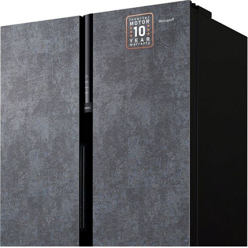 Холодильник WEISSGAUFF WSBS 600 NoFrost Inverter Rock Glass