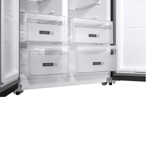 Холодильник WEISSGAUFF WSBS 600 NoFrost Inverter Rock Glass