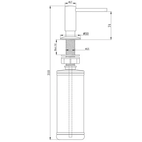 Дозатор PAULMARK Decus D004-BE