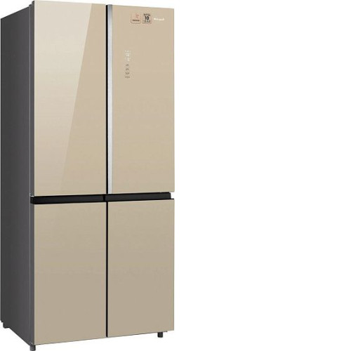 Холодильник WEISSGAUFF WCD 590 NoFrost Inverter Premium EcoFresh Gold Glass