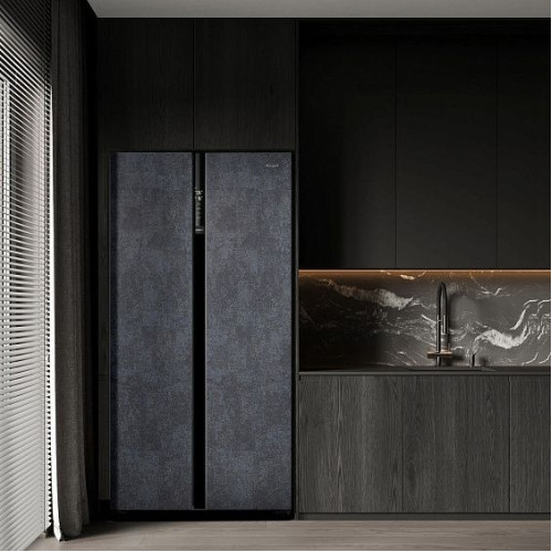 Холодильник WEISSGAUFF WSBS 600 NoFrost Inverter Rock Glass