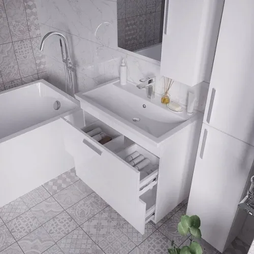 Тумба напольная GROSSMAN НЕО 80 см белая 108019-1K