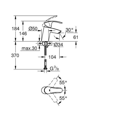 Смеситель GROHE Eurosmart 32467002
