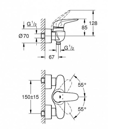 Смеситель GROHE Eurostyle 23722LS3 белый