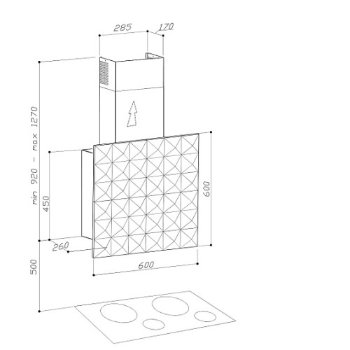 Вытяжка SIRIUS SL 116 DUNE black