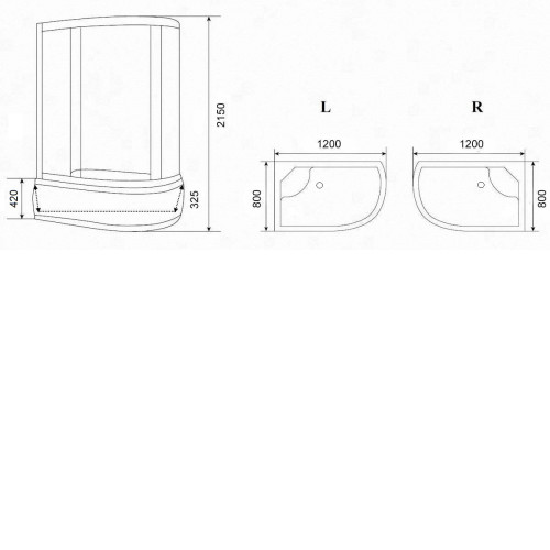 Душевая кабина PARLY EF1221R