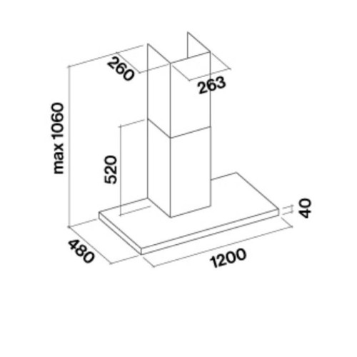 Вытяжка FALMEC Lumen Steel 120 CLUN20.E0P1#NEUI491F