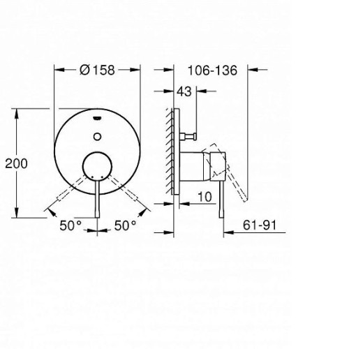 Смеситель GROHE Essence 24058001