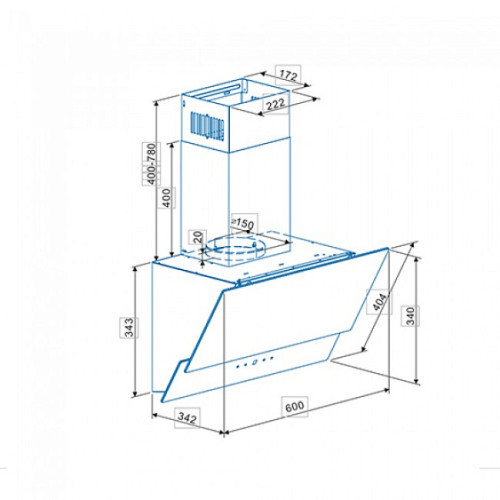 Вытяжка CATA AG4-A600 GBK